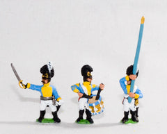 NV11 Bavarian 1805-14: Line Grenadiers or Jagers: Command: 2 Officers, 2 Standard Bearers & 2 Drummers
