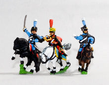 NV25 Bavarian 1805-14: Command: Hussar Officer, Standard Bearer & Trumpeter