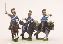 PN41 French: Cavalry: Command: Line Lancer Officer, Standard Bearer & Trumpeter