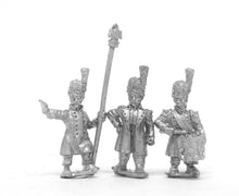 PN6 French: Old Guard: Command: Officers, Standard Bearers & Drummers in Greatcoat & Bearskin