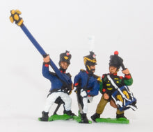 PN78 French: Command: Line Infantry Officer, Standard Bearer & Drummer in Campaign dress