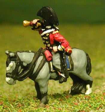 PNB30 British Cavalry 1800-13: Command: Heavy Cavalry Officer, Standard Bearer & Trumpeter in Bicorne