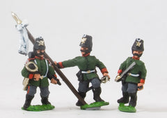 PO10 Prussian: Jager: Command: Officer, Standard Bearer and Hornist