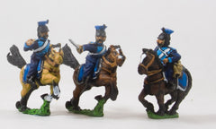 PO38 Prussian: Cavalry: Command: Lancer Officer, Standard Bearer & Trumpeter