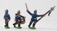PO6 Prussian: Infantry: Command: Officer, Standard Bearer & Drummer