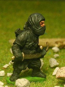 Q29 Ninja: with Sword and Smoke Bomb