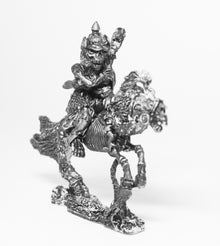 Q88 Skeleton: Mounted wearing Helmet with Axe and Shield on galloping horse