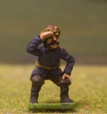 RA2 Artillery: Gunner crouching shading eyes, in Fur Cap