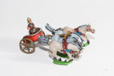 RCH1 4-Horse Racing Chariot, plain (no detail), with Roman Driver in helmets