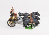 RCH2 4-Horse Racing Chariot with driver in tunic, no helmet