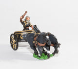 RCH4 2-Horse Racing Chariot with driver in tunic, no helmet