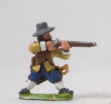 REN1 ECW: Musketeers in Hats, with Apostles, no Musket Rest, firing