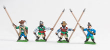 RENX1 ECW: Command: Standard Bearers with flagpole only (no cast metal flags), in assorted hats and helmets