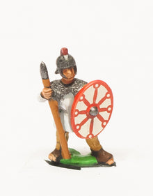 RO38a Middle Imperial Roman: Assorted Lanciarii or Auxilia Palantina in helmets, at ease