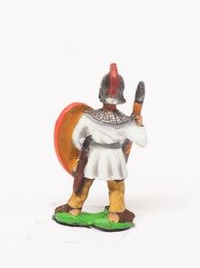 RO38a Middle Imperial Roman: Assorted Lanciarii or Auxilia Palantina in helmets, at ease
