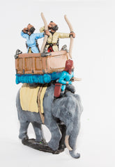 SAE9 Sassanid Persian: Elephant with driver, 2 archers, 1 javelinman in howdah