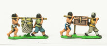 SAM00 Samurai: 2 pairs of peasants sharing loads on a pole