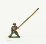 SAM21 Samurai: Ashigaru in helmets, Yari (long spear) & back banner (sashimono)