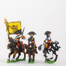 SYA18 Seven Years War Austrian: Command: Cuirassier Officer, Standard Bearer & Trumpeter