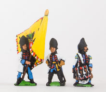 SYA8 Seven Years War Austrian: Command: Hungarian Officer, Standard Bearer, Drummer