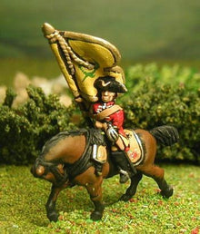 SYBR11 Seven Years War British: Command: Dragoon Officer, Standard Bearer & Drummer