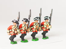 SYBR1a Seven Years War British: Musketeers, advancing, Musket upright, assorted