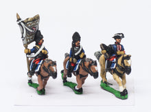 SYF21 Seven Years War French: Command: Cuirassier du Roi Officer, Standard Bearer & Trumpeter