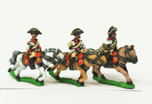 SYF35 Seven Years War French: Heavy Cavalry Officer, Standard Bearer & Trumpeter