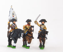 SYP16 Seven Years War Prussian: Command: Cuirassier Officer, Standard Bearer & Trumpeter