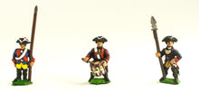 SYP3c Seven Years War Prussian: Command: Musketeer Officer, Standard Bearer (with flag pole only - no cast metal flag) & Drummer