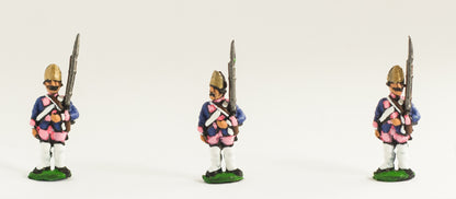 SYP5a Seven Years War Prussian: Fusilier at attention (variants)