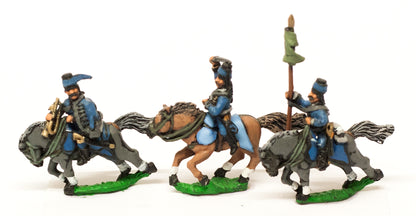 SYRU13 Seven Years War Russian: Command: Hussar Officer, Standard Bearer & Trumpeter