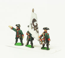 SYRU3 Seven Years War Russian: Command: Musketeer Officer, Standard Bearer & Drummer