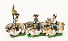 SYRU9 Seven Years War Russian: Command: Cuirassier Officer, Standard Bearer & Trumpeter
