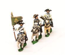 SYRU9 Seven Years War Russian: Command: Cuirassier Officer, Standard Bearer & Trumpeter