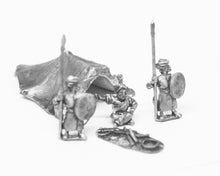 TT9 Camps: Tent with fire, seated Arab leader with two bodyguards