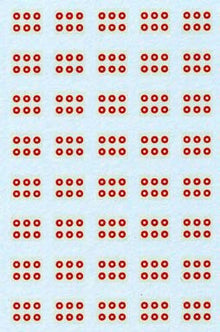VVV A2 Sanada Mon. 6 circles with square hole.