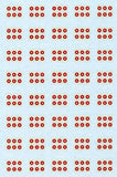 VVV A2 Sanada Mon. 6 circles with square hole.