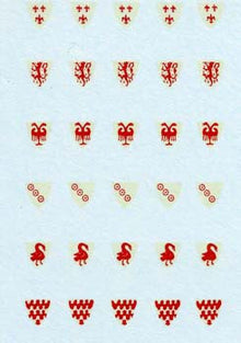 VVV M1 Knight: 6 different: Swan, Roses, Eagle, Lion, Flower, Waves.