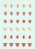 VVV MM1 Knight, 6 different: Swan, Roses, Eagle, Lion, Fleur, Waves.