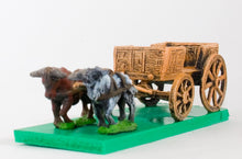WAG11 Open Wagon with doorway/opening and 2 oxen