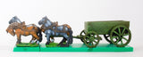 WAG1 Open Wagon with full planked sides and 4 horses