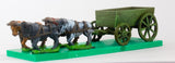 WAG2 Open Wagon with full planked sides and  4 oxen