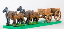 WAG3 Open Wagon with doorway/opening and 4 horses