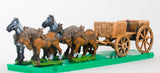 WAG3 Open Wagon with doorway/opening and 4 horses