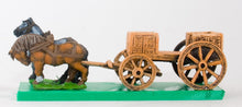 WAG7 Open Wagon with doorway/opening and 2 horses