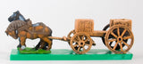 WAG7 Open Wagon with doorway/opening and 2 horses